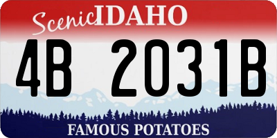 ID license plate 4B2031B