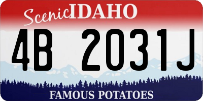 ID license plate 4B2031J