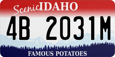 ID license plate 4B2031M