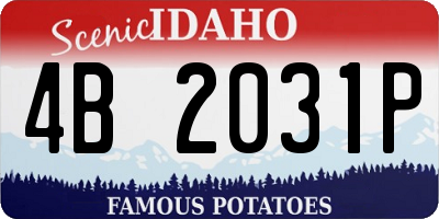 ID license plate 4B2031P