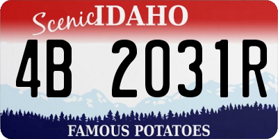 ID license plate 4B2031R