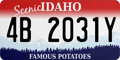 ID license plate 4B2031Y