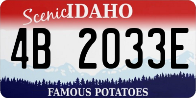 ID license plate 4B2033E