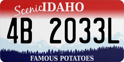 ID license plate 4B2033L