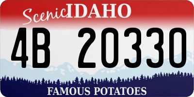 ID license plate 4B2033O