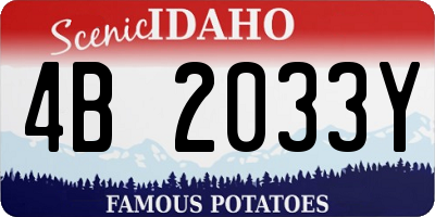 ID license plate 4B2033Y