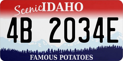 ID license plate 4B2034E