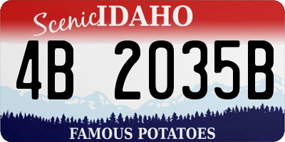 ID license plate 4B2035B
