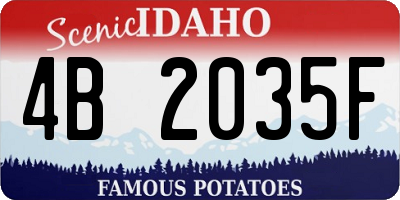 ID license plate 4B2035F
