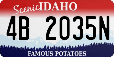ID license plate 4B2035N