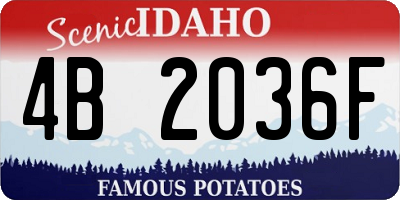 ID license plate 4B2036F