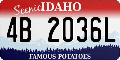 ID license plate 4B2036L