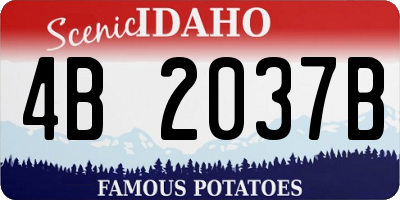 ID license plate 4B2037B