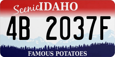 ID license plate 4B2037F