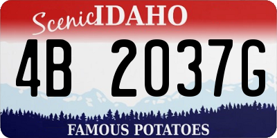 ID license plate 4B2037G