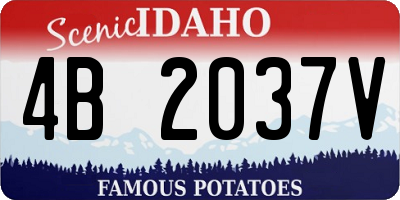ID license plate 4B2037V