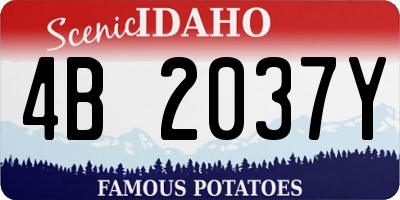 ID license plate 4B2037Y