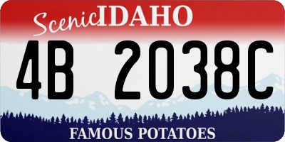ID license plate 4B2038C