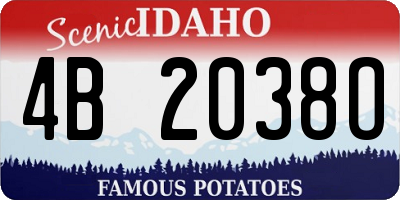 ID license plate 4B2038O