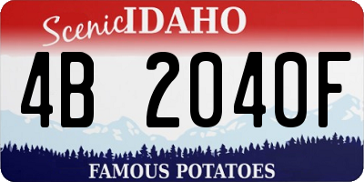 ID license plate 4B2040F