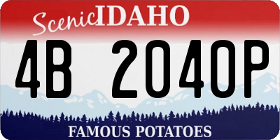 ID license plate 4B2040P