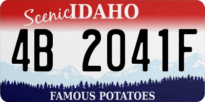 ID license plate 4B2041F