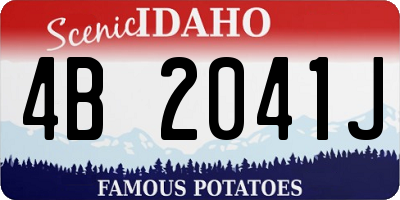 ID license plate 4B2041J