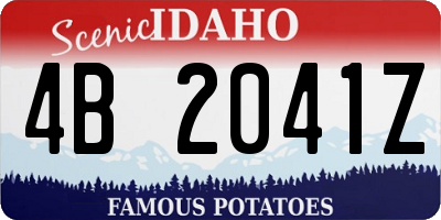 ID license plate 4B2041Z