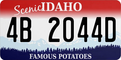 ID license plate 4B2044D
