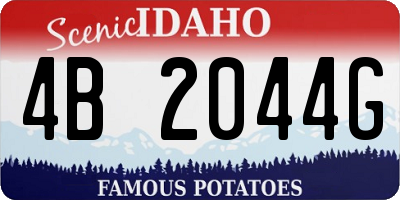 ID license plate 4B2044G