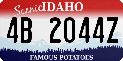 ID license plate 4B2044Z