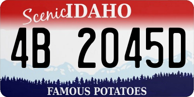 ID license plate 4B2045D