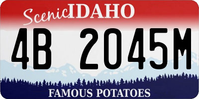 ID license plate 4B2045M
