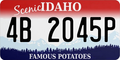 ID license plate 4B2045P