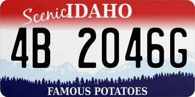 ID license plate 4B2046G