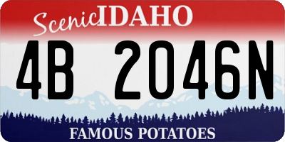 ID license plate 4B2046N