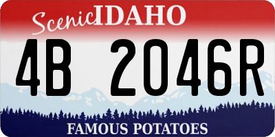 ID license plate 4B2046R
