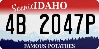 ID license plate 4B2047P