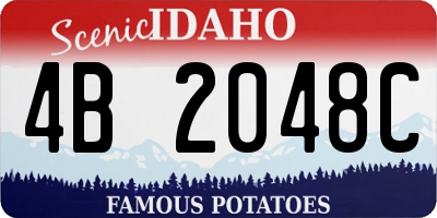 ID license plate 4B2048C