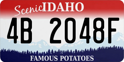ID license plate 4B2048F