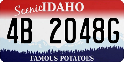 ID license plate 4B2048G