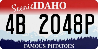 ID license plate 4B2048P