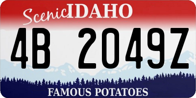 ID license plate 4B2049Z