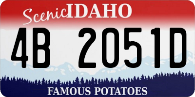 ID license plate 4B2051D