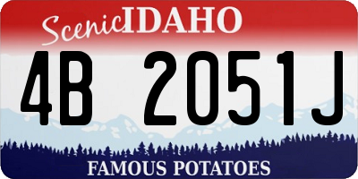 ID license plate 4B2051J