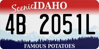 ID license plate 4B2051L