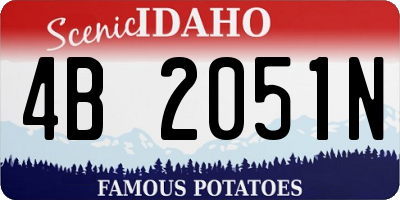 ID license plate 4B2051N