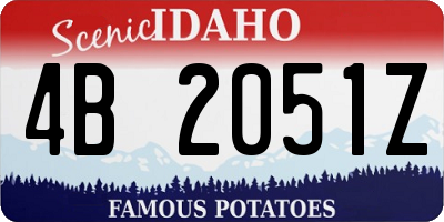 ID license plate 4B2051Z