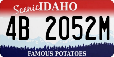ID license plate 4B2052M