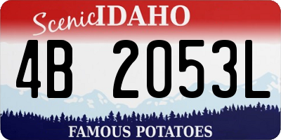 ID license plate 4B2053L